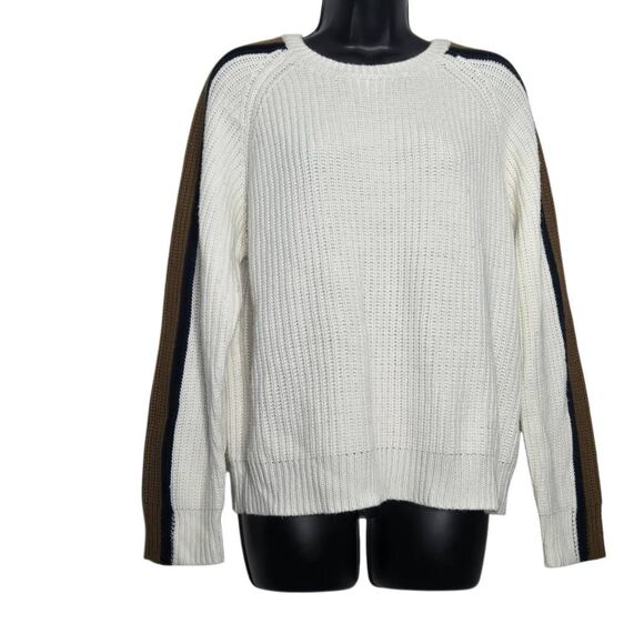 Sanctuary Knit Sweater Size Medium Stripe Sleeves Cozy Fall - Picture 2 of 5